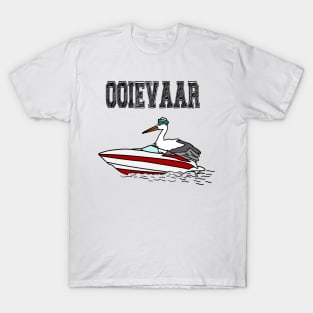 Ooievaar op een boot T-Shirt